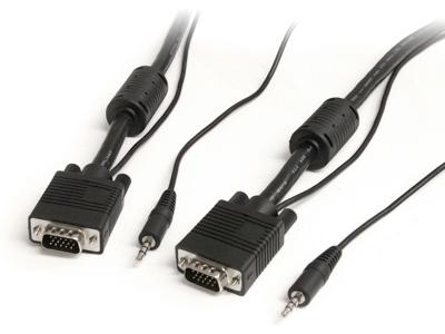 Cable VGA para monitor de alta resolución de 15 pies con audio