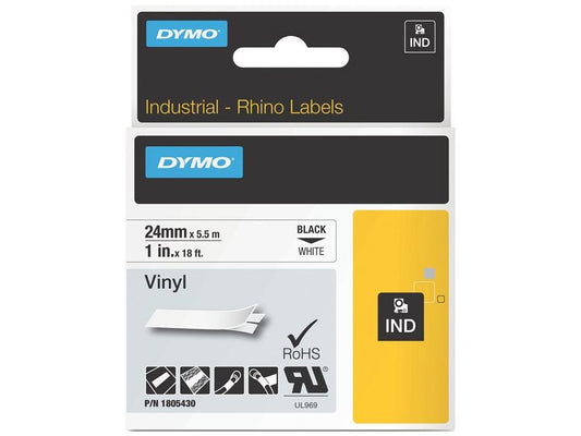 Newell-Dymo Rhino 1 vinyle LBL 24 mm blanc