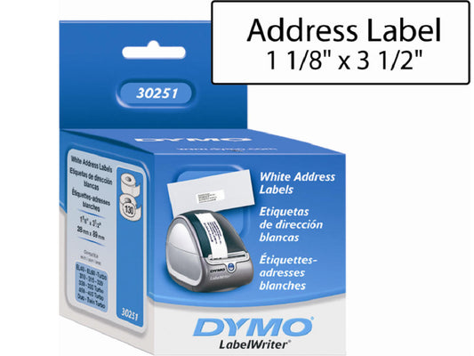 Newell-Dymo Lbl-Address 130/rouleau 2 rouleaux/boîte