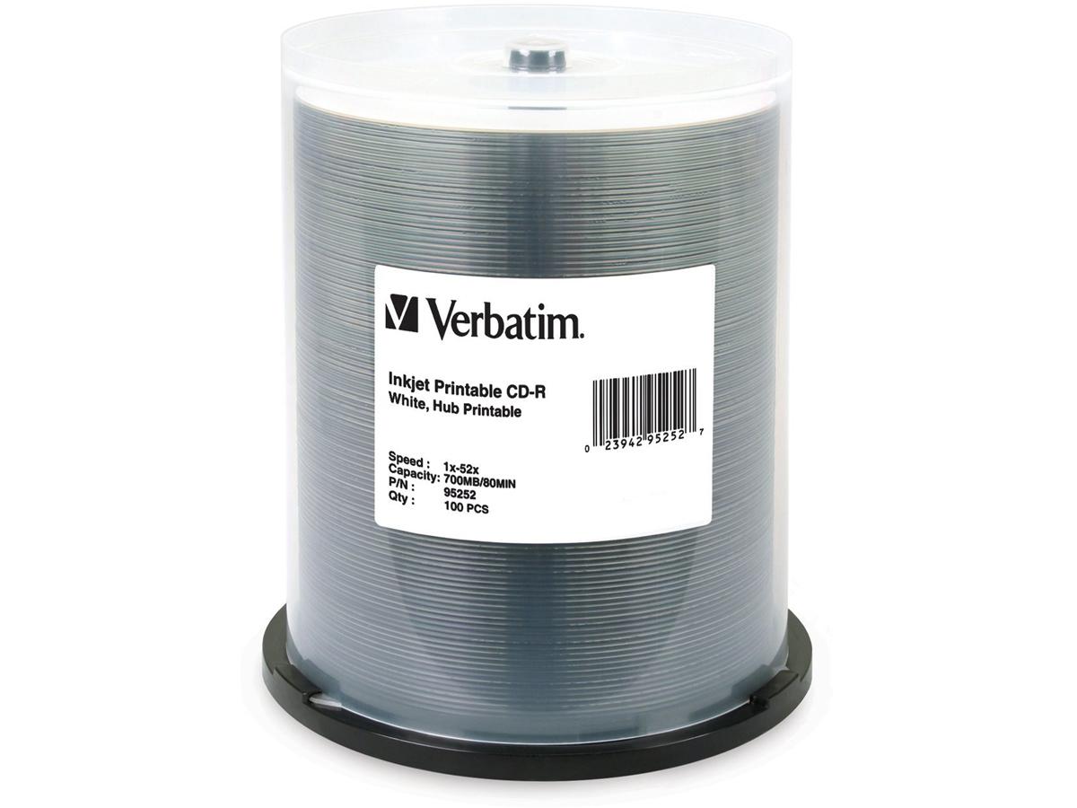 Cd-R80M/700Mb 52X Wht Ij Hub 100Pk Sp