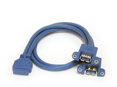 Cable USB 3.0 de 2 puertos para montaje en panel de Startech.Com - USB A a placa base