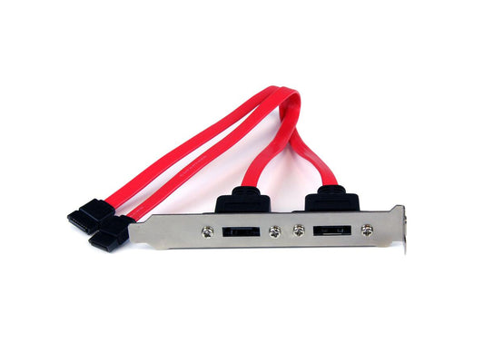 Startech.Com Soporte De Placa De Ranura Sata A Esata De 2 Puertos - Ranura Esata