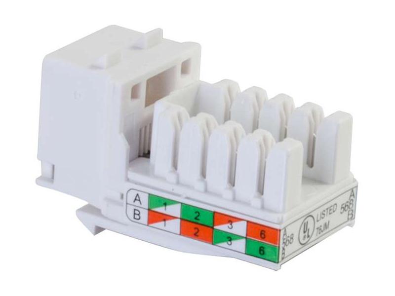 C2G Cat6 Rj45 Utp Keystone Jack - White - Modular Insert