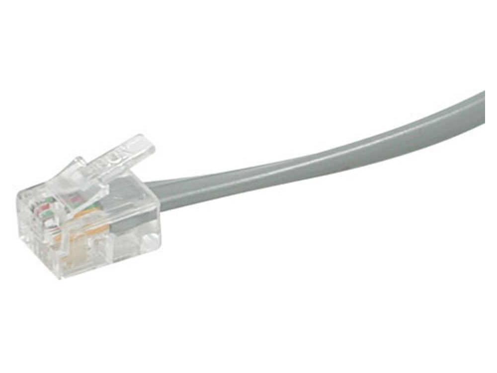C2G Phone Cable - 14 Ft - Silver