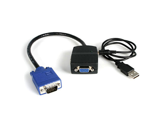 Divisor de vídeo VGA de 2 puertos Startech.Com - Alimentación USB - 2048x1536 -