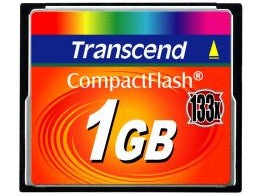 Tarjeta CF Transcend de 1 GB, MLC, 133X
