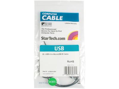 Startech.Com 3Ft Usb To Micro Usb Cable - Usb A To Micro B Chargin