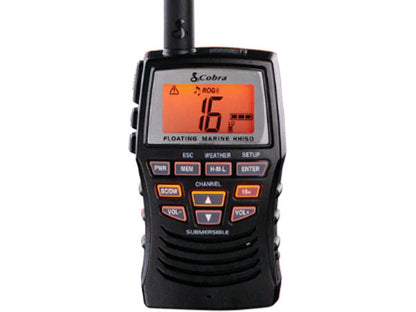 Cobra Hand Held Vhf Radio, 3 Watt, Floats, Black Bilingual