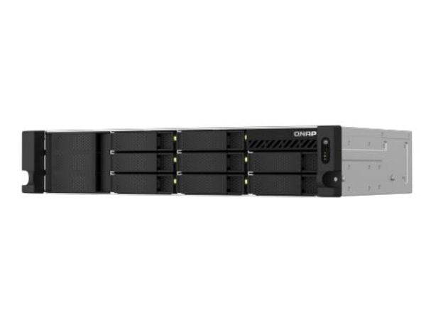 NAS QNAP 2U de 8 bahías y 12 pulgadas de profundidad corta para montaje en rack, Intel Celeron N5095