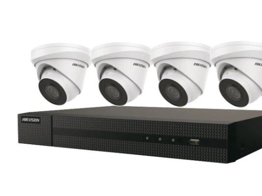 Enregistreur vidéo numérique Hikvision ColorVu Turret IPc1 X 4 canaux 4K PoE