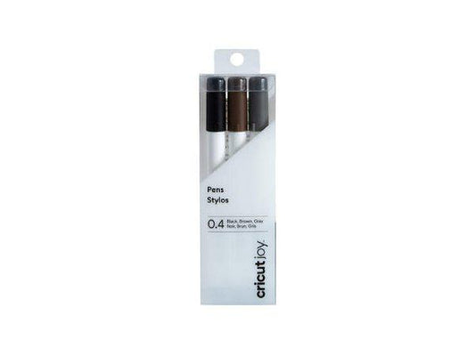 Stylos à pointe fine Cricut Joy 0,4 noir, marron et gris