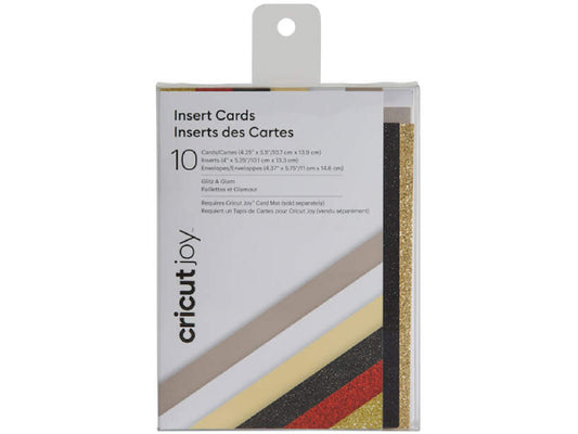 Cricut Joy Glitz &amp; Glam - Juego de tarjetas insertables