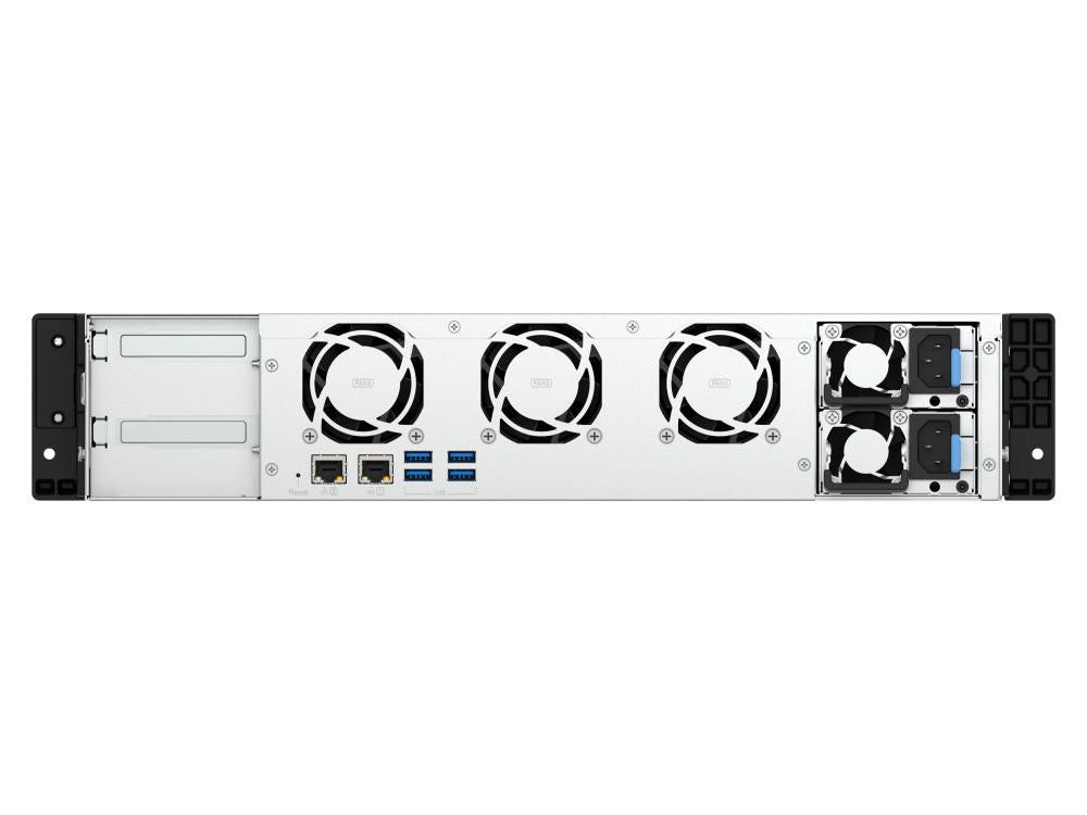 QNAP 2U 8 bahías de montaje en rack de baja profundidad NAS/ISCSI IP-San. Intel Atom C
