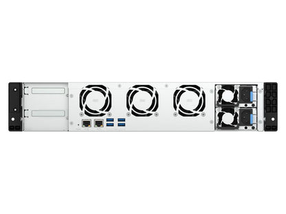 QNAP 2U 8 bahías de montaje en rack de baja profundidad NAS/ISCSI IP-San. Intel Atom C