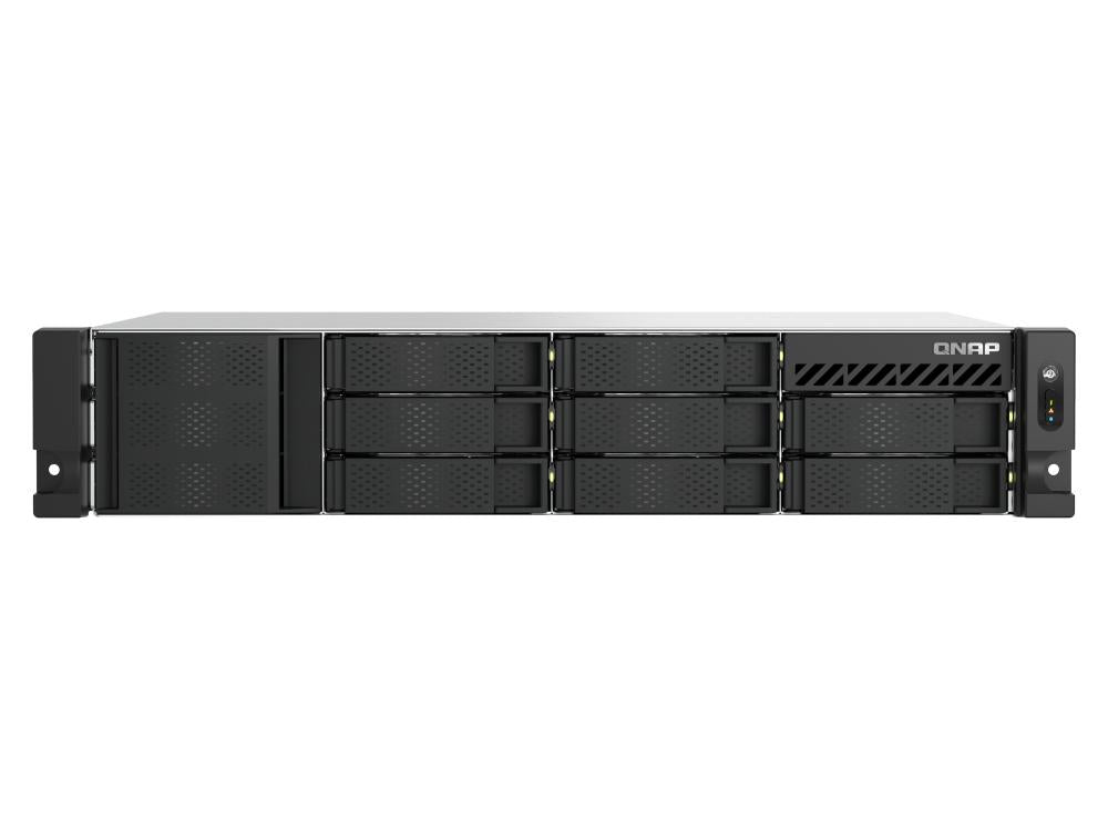 QNAP 2U 8 bahías de montaje en rack de baja profundidad NAS/ISCSI IP-San. Intel Atom C