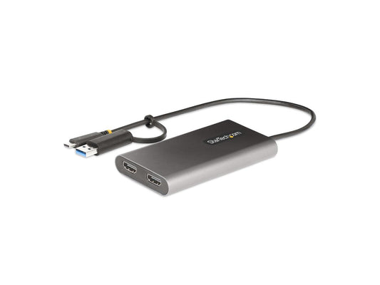 Adaptador Startech USB-C a HDMI dual (USB-C o A a HDMI 2X, 4K 60H)