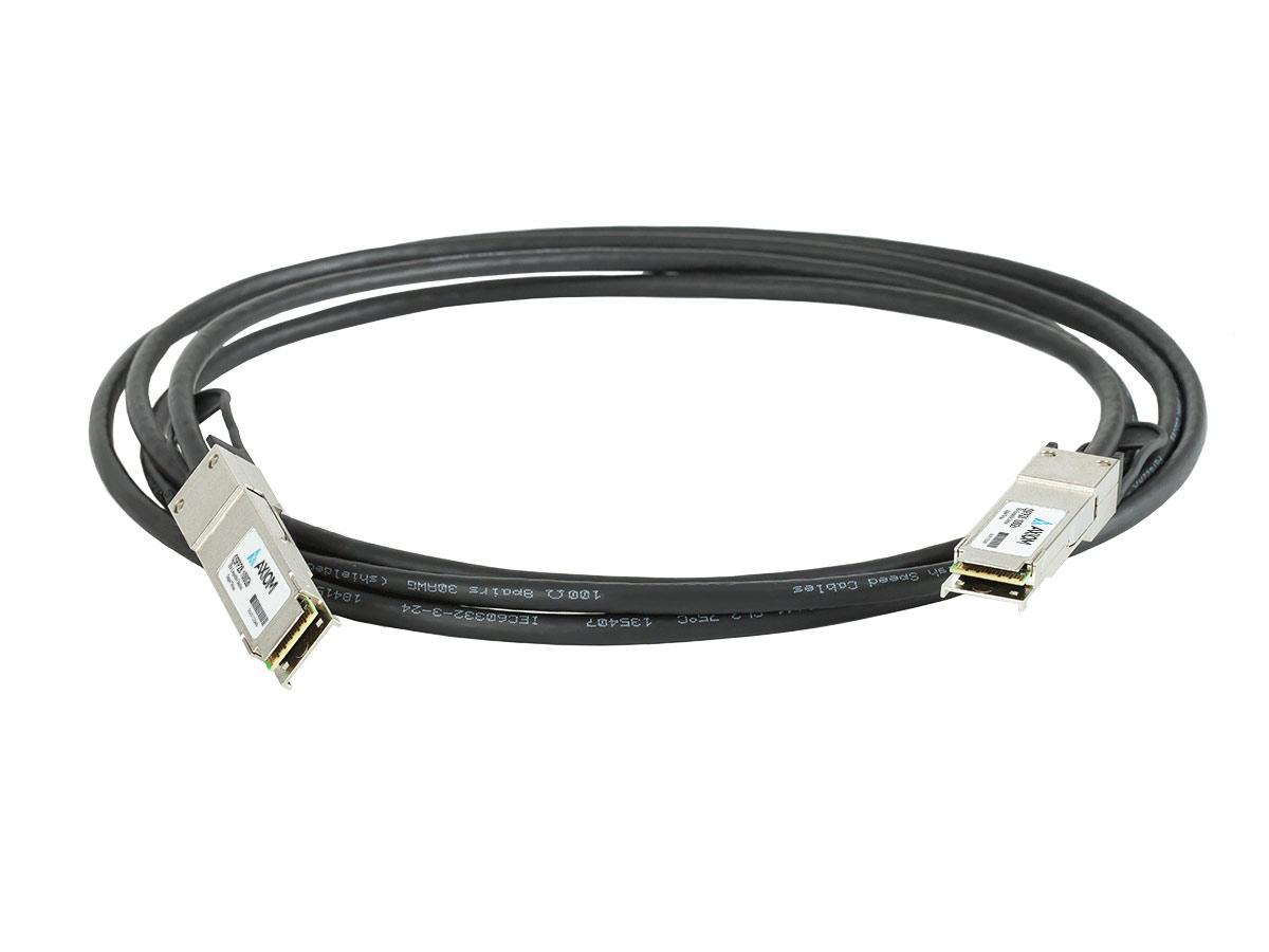 Cable DAC pasivo Axiom 100Gbase-Cr4 Qsfp28 compatible con Fortinet (1 m)