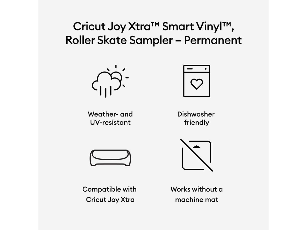 Cricut Joy Xtra Smrt Vnl Perm Matte - Patín de ruedas (9,5 x 12 pulgadas, 3 unidades)