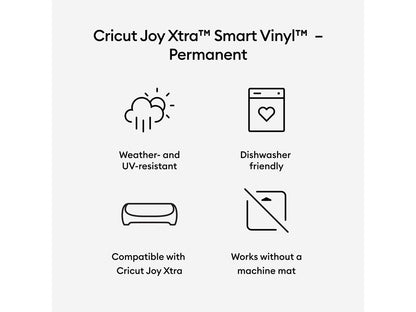 Cricut Joy Xtra Smart Vnl Permanente Mate Blanco 9.5x3 pies