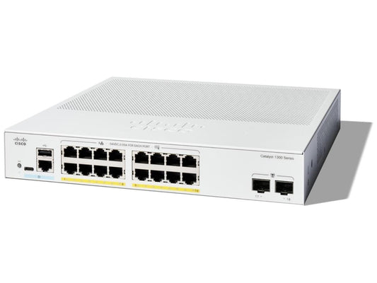 Catalyst 1300 16-Port Ge, Poe, 2X1G Sfp
