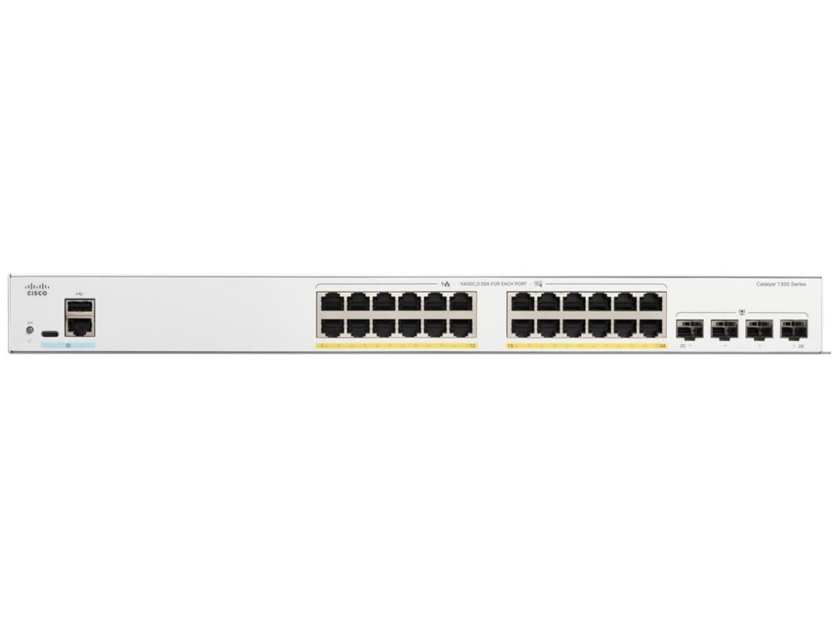 Catalyst 1300 24-Port Ge, Full Poe, 4X1G Sfp