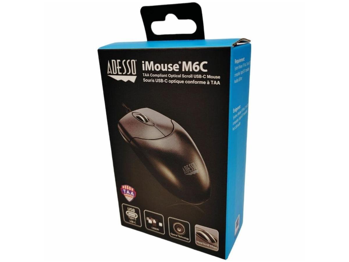 Souris optique Adesso Type C Taa conforme. (Conforme Taa)