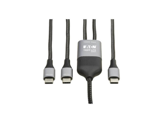 Eaton Tripp Lite Series 2-In-1 Usb-C Charging Cable (M/2Xm) - 100W