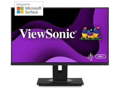 Monitor IPS ergonómico Viewsonic de 24 pulgadas diseñado para Surface con USB
