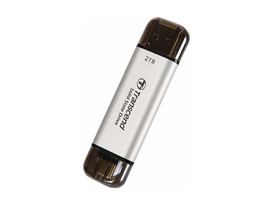 Transcend 2Tb, External Ssd, Esd310S, Usb 10Gbps, Type C/A, Silver