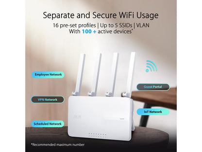 Enrutador empresarial Asus Expertwifi Ebr63 Ax3000 Wifi 6