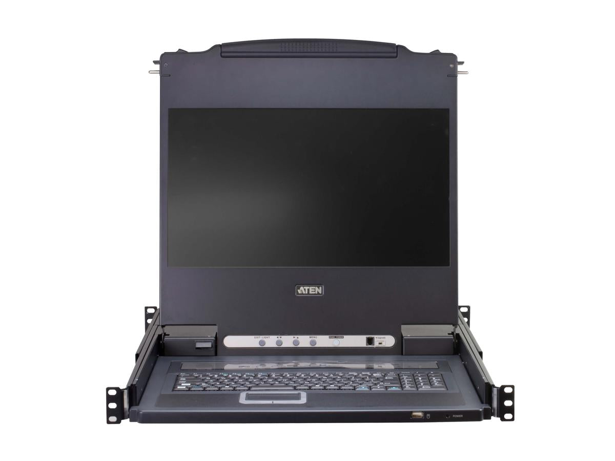 Aten 16 ports 17,3 pouces LCD intégré USB/PS2 Combo KVM avec une extension