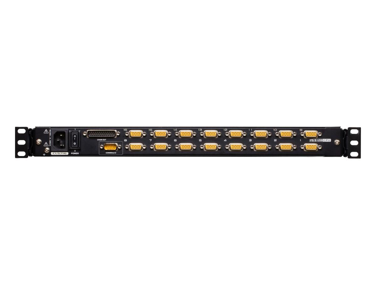 Aten 16 ports 17,3 pouces LCD intégré USB/PS2 Combo KVM avec une extension