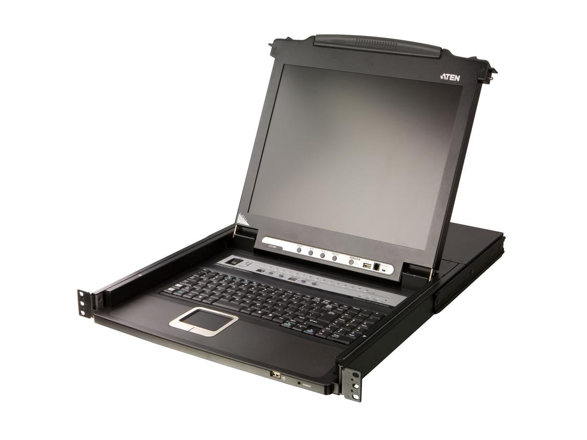 Aten 16 ports 17,3 pouces LCD intégré USB/PS2 Combo KVM avec une extension