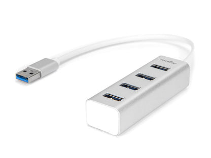 Rocstor Premium Portable 4 Port Superspeed Mini Usb 3.0 Hub - Alum