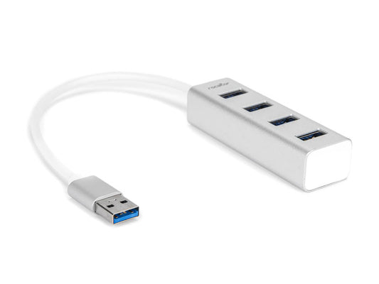 Rocstor Premium Portable 4 Port Superspeed Mini Usb 3.0 Hub - Alum