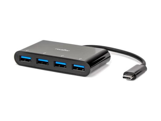 Rocstor Premium Portable 4 Port Hub - Usb-C To 4X Usb-A Slim Hub -