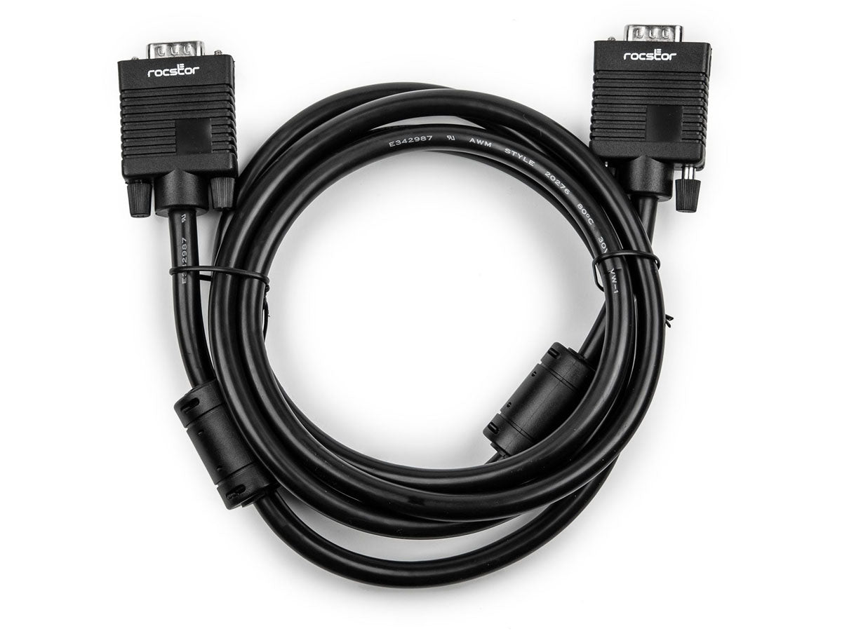 Câble d'écran Svga/Vga haute résolution Rocstor Premium - VGA 1,8 m