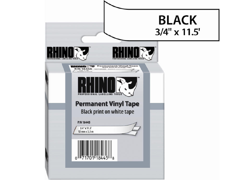 Newell-Dymo Rhino Lbl Vinyle 3/4 Blanc