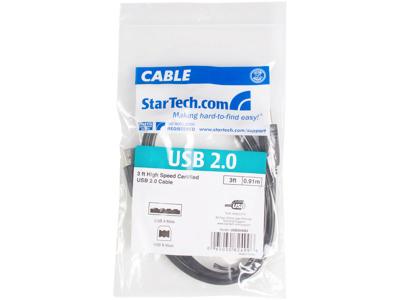 Startech.Com 3 Ft Usb 2.0 Certified A To B Cable - M/M - Usb Cable