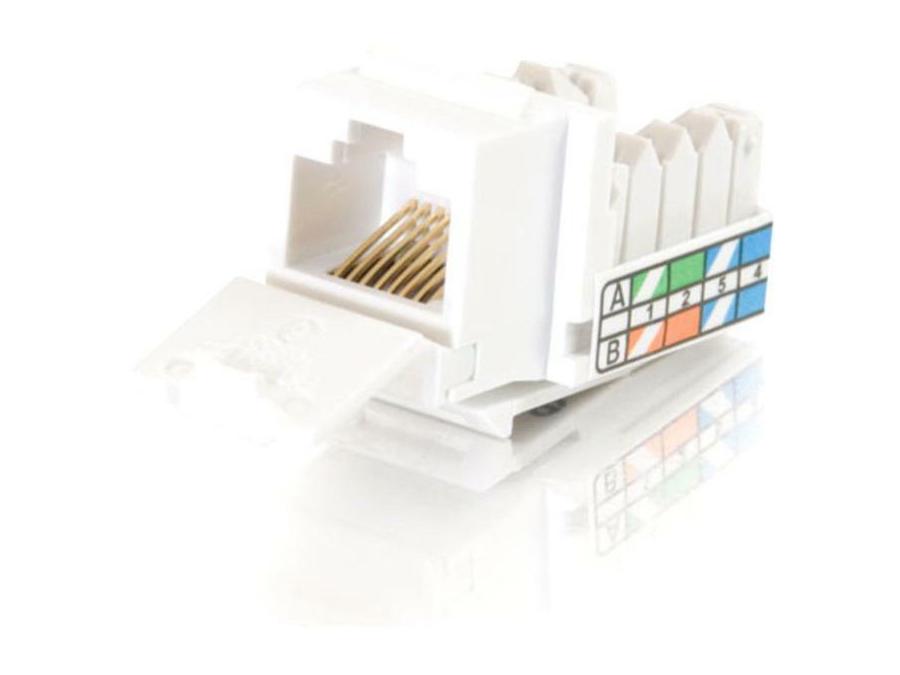 C2G 90° Cat5E Rj45 Utp Keystone Jack - White - Keystone Jack