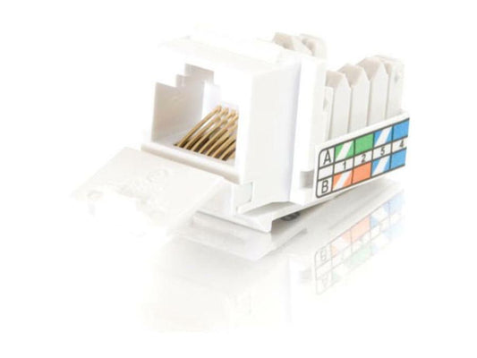 C2G 90° Cat5E Rj45 Utp Keystone Jack - White - Keystone Jack