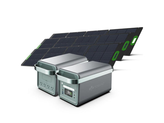 2000W Solid State Portable Power Station + 3X200 Watt Solar Panel