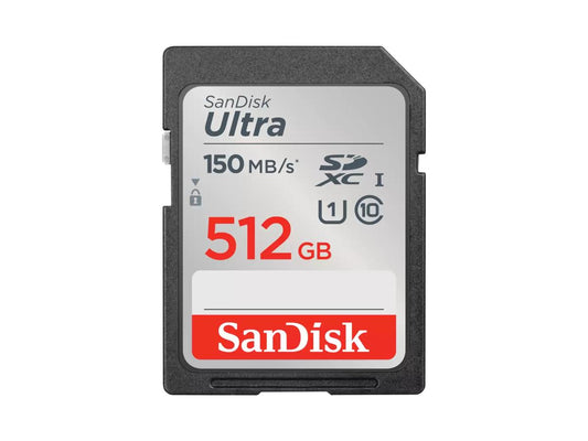 Tarjeta de memoria flash Sandisk Ultra de 512 GB (SDXC UHS-I)