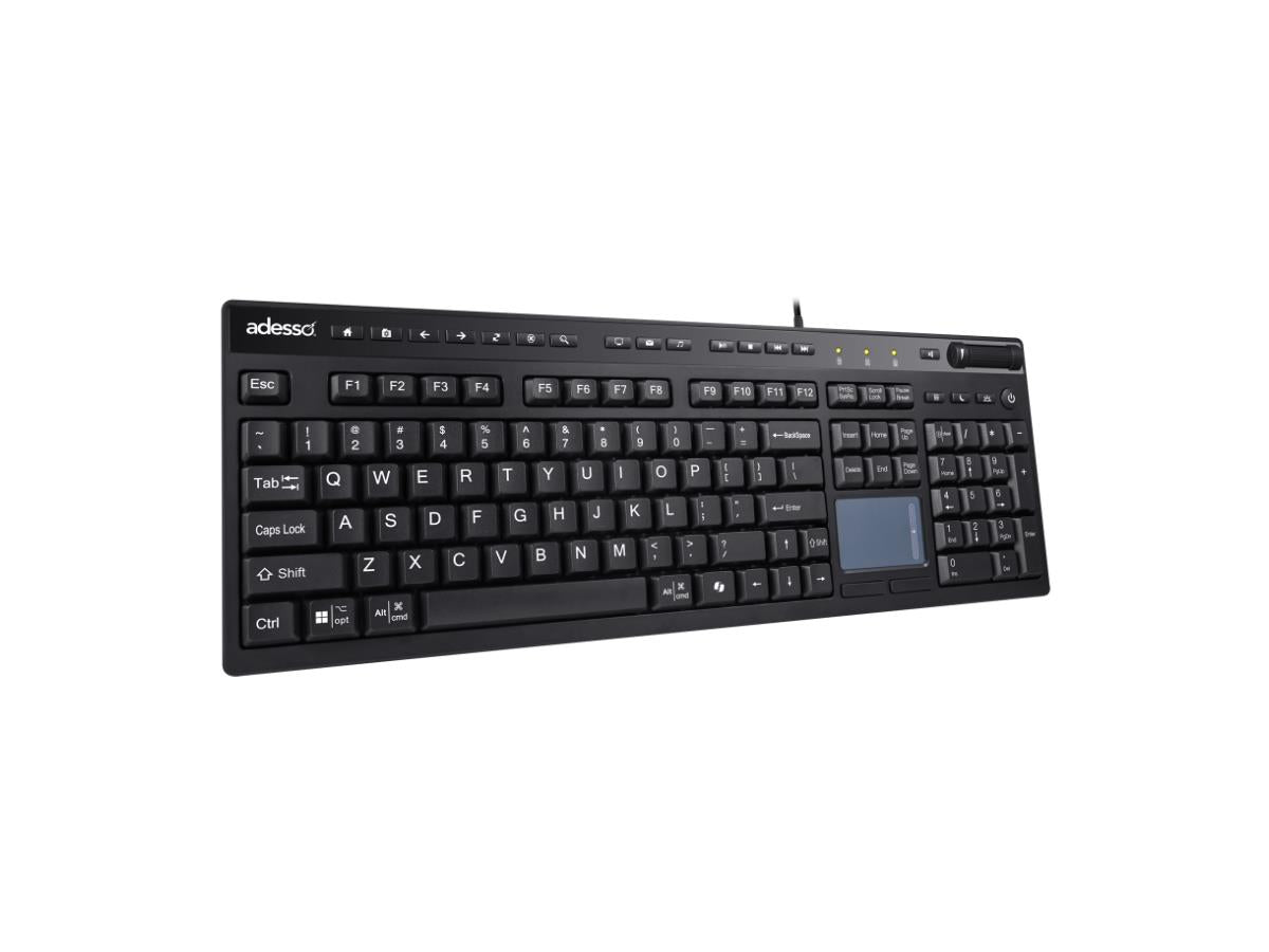 Clavier de bureau USB Adesso avec pavé tactile