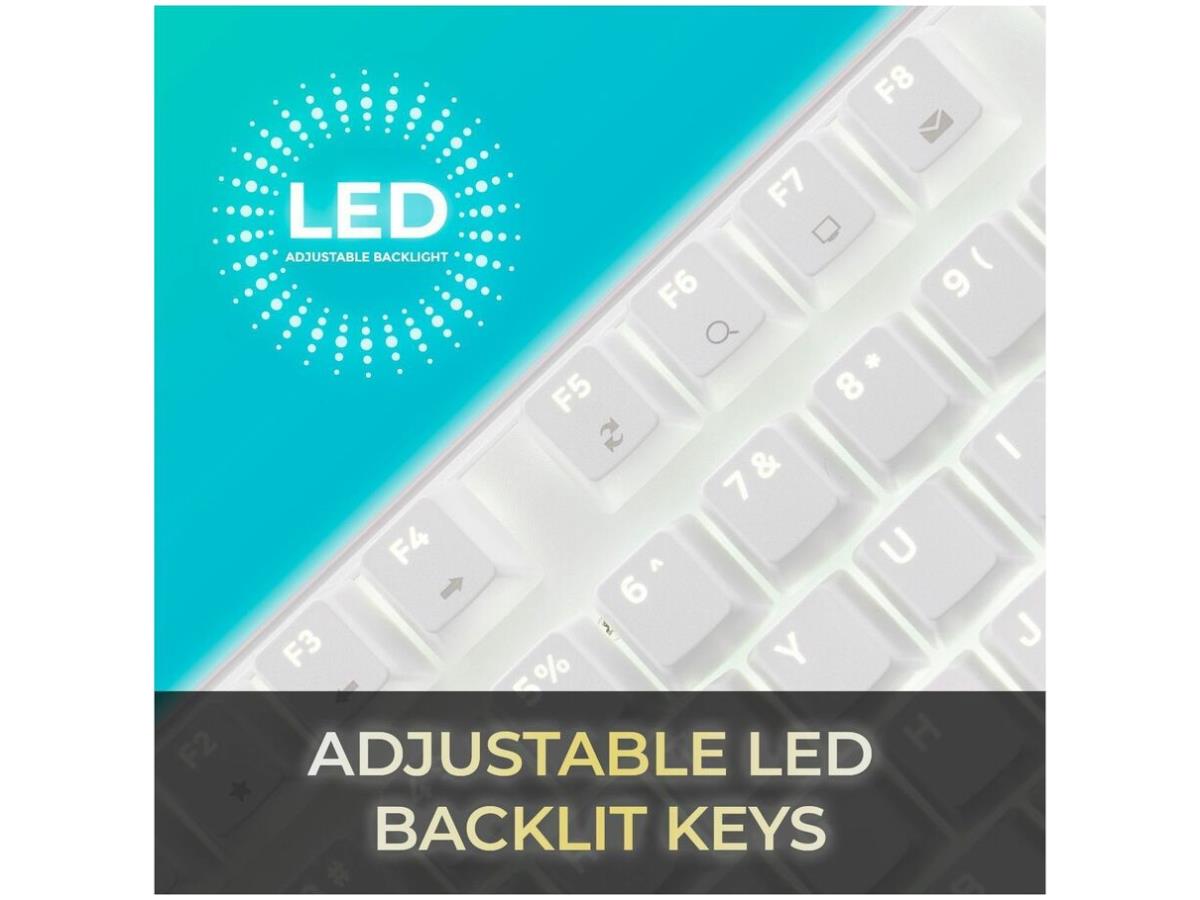 Adesso AKB-680Uw - Clavier mécanique rétroéclairé multi-touches avec pavé numérique