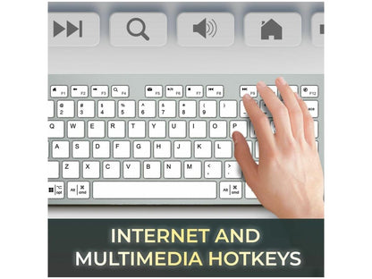 Clavier de bureau Adesso Multi-Os à ciseaux (blanc)