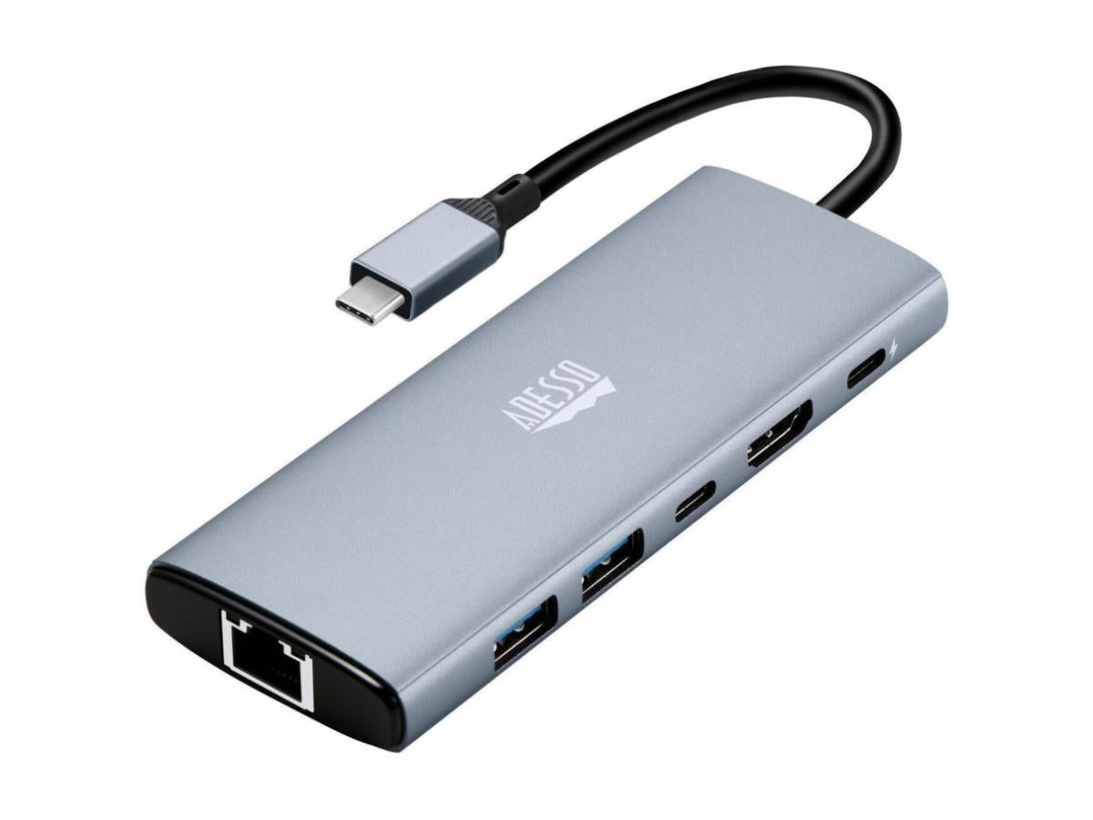Adesso 6-In-1 Docking Station, Usb C To Hdmi, Pd, Rj45, 2 Usb A, Usb C