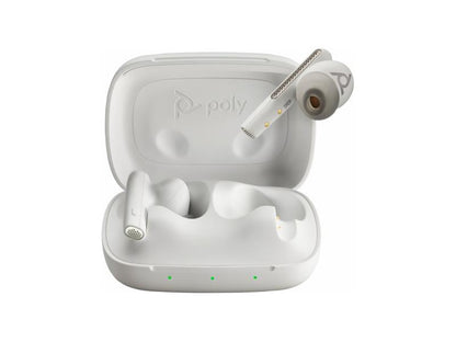 Hp Poly Voyager Free 60 Uc White Sand Earbuds +Bt700 Usb-C Adapter