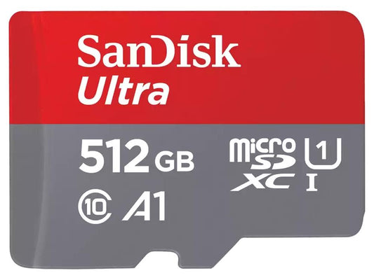 Tarjeta de memoria flash Sandisk Ultra de 512 GB (MicroSDXC UHS-I)