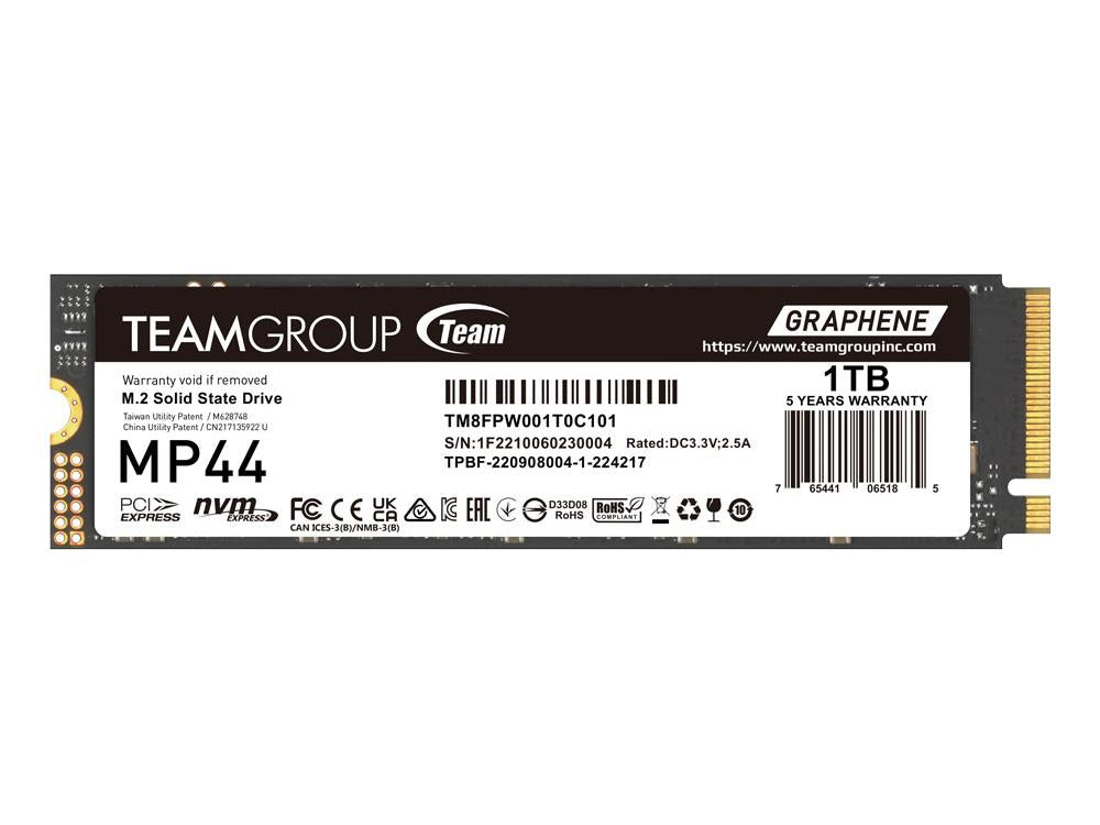 Team Group Team M.2-2280 Pci-E Gen4X4 Mp44 1Tb 3D Tlc Nand Nvme (D
